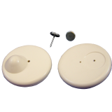 RF Hartetiketten R50 ligth beige Ø50 mit Nadeln 8,2MHz (500 St)