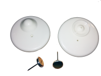 RF Hartetiketten R50 weiß Ø50 mit Nadeln (1000 St)