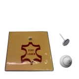 RF Softetiketten Leder Logo mit Verschluß