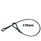 Stahlschlaufen mit zwei Ösen 170mm EL001 schwarz (500 St)