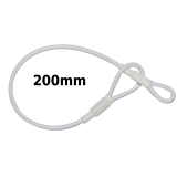 Stahlschlaufen mit zwei Ösen 200mm EL001 weiß (500 St)
