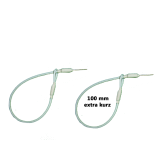 Stahlschlaufen mit Nadel + Öse weiß 100mm (100 St)