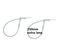 Stahlschlaufen mit Nadel + Öse weiß 250mm (1000 St)