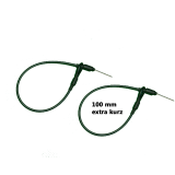 Stahlschlaufen mit Nadel + Öse schwarz 100mm (100 St)